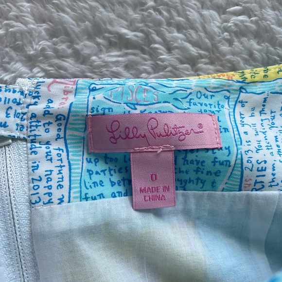LILY PULITZER 2013 Zodiac Horoscope Written in the Stars Skirt Size 0 - Picture 5 of 11